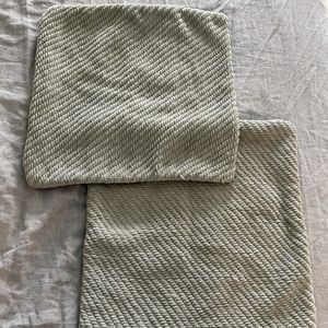 Two 20x20 Polyester Pottery Barn Pillow Shams